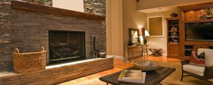 Stone Fireplace Livingroom